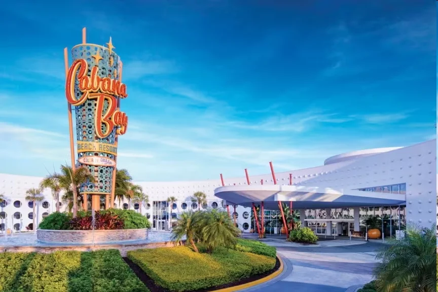 View of the Universal Cabana Bay Beach Resort hotel at Universal Orlando Resort