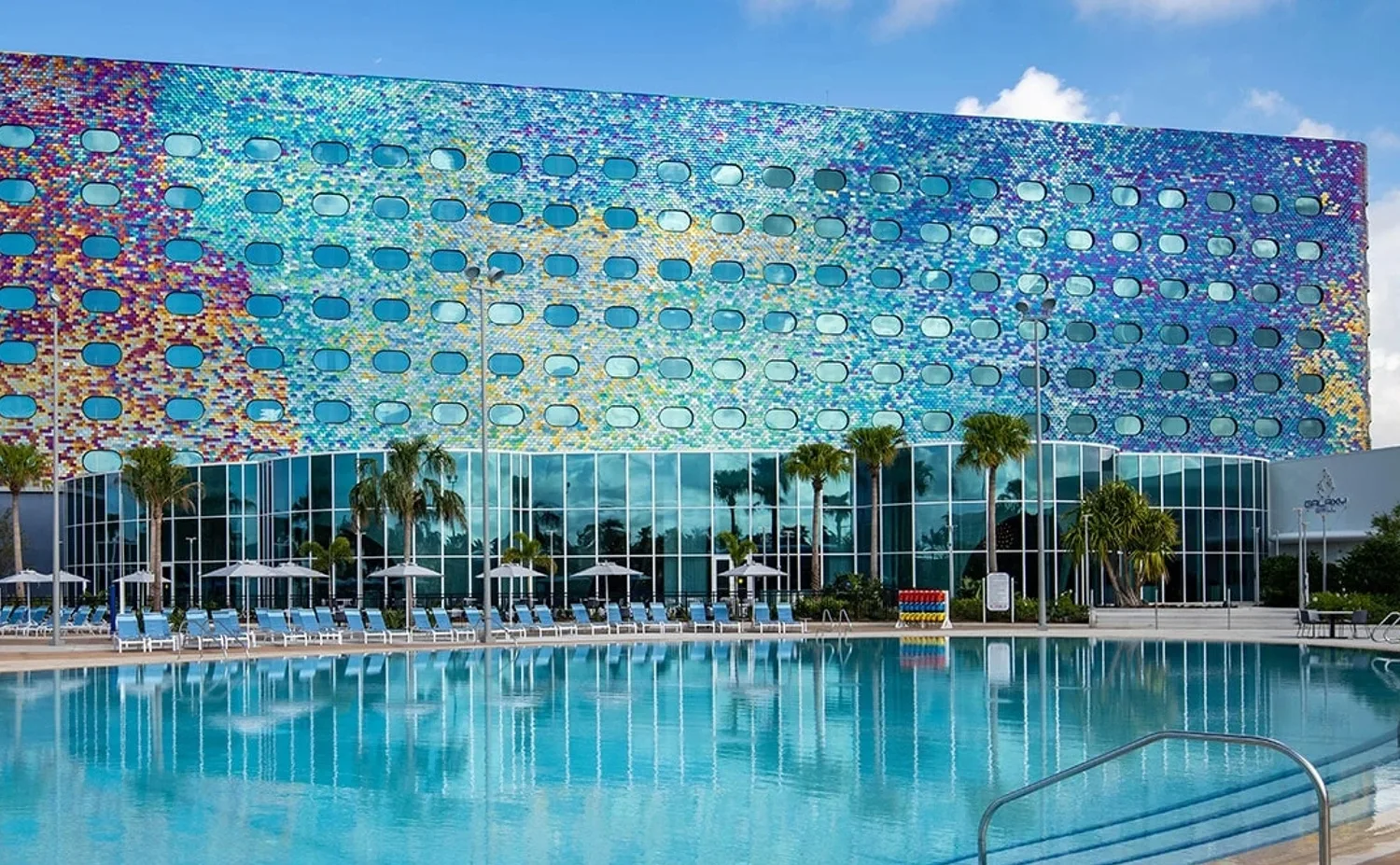 View of the Universal Stella Nova Resort hotel at Universal Orlando Resort