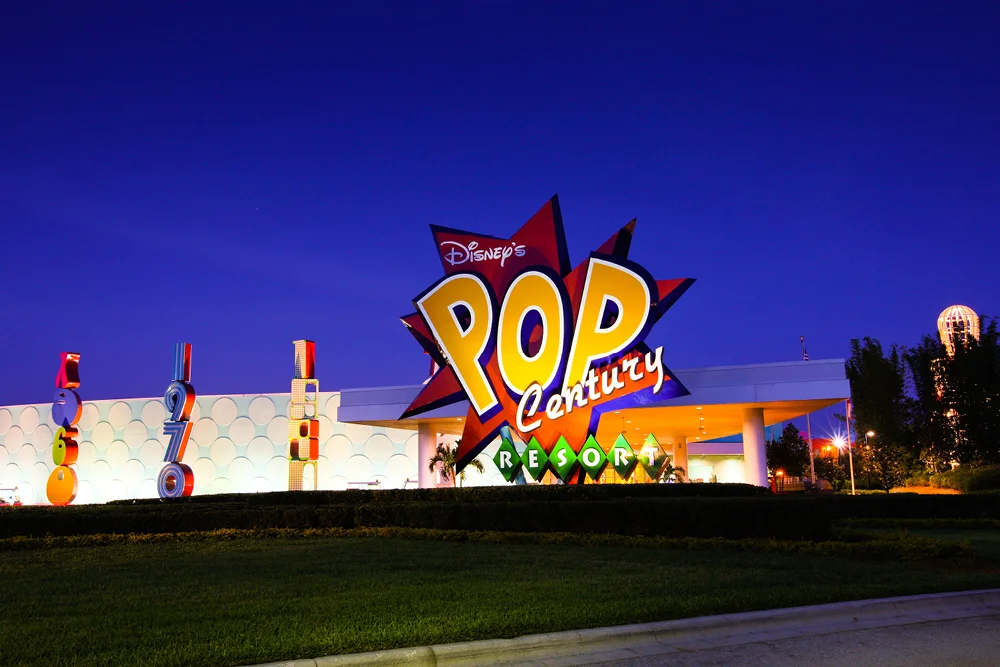 Vista de Disney’s Pop Century Resort en Walt Disney World