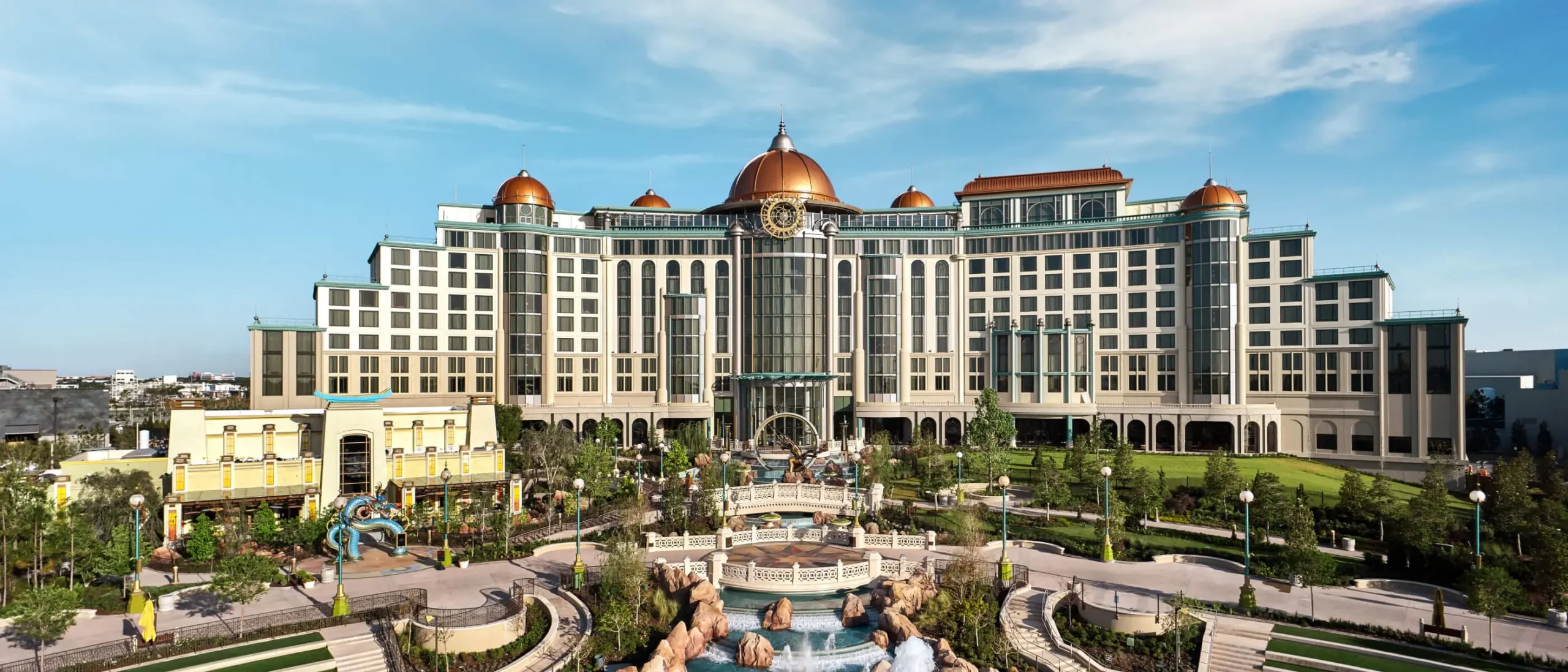 Facade of the Universal Helios Grand Hotel at Universal Orlando Resort