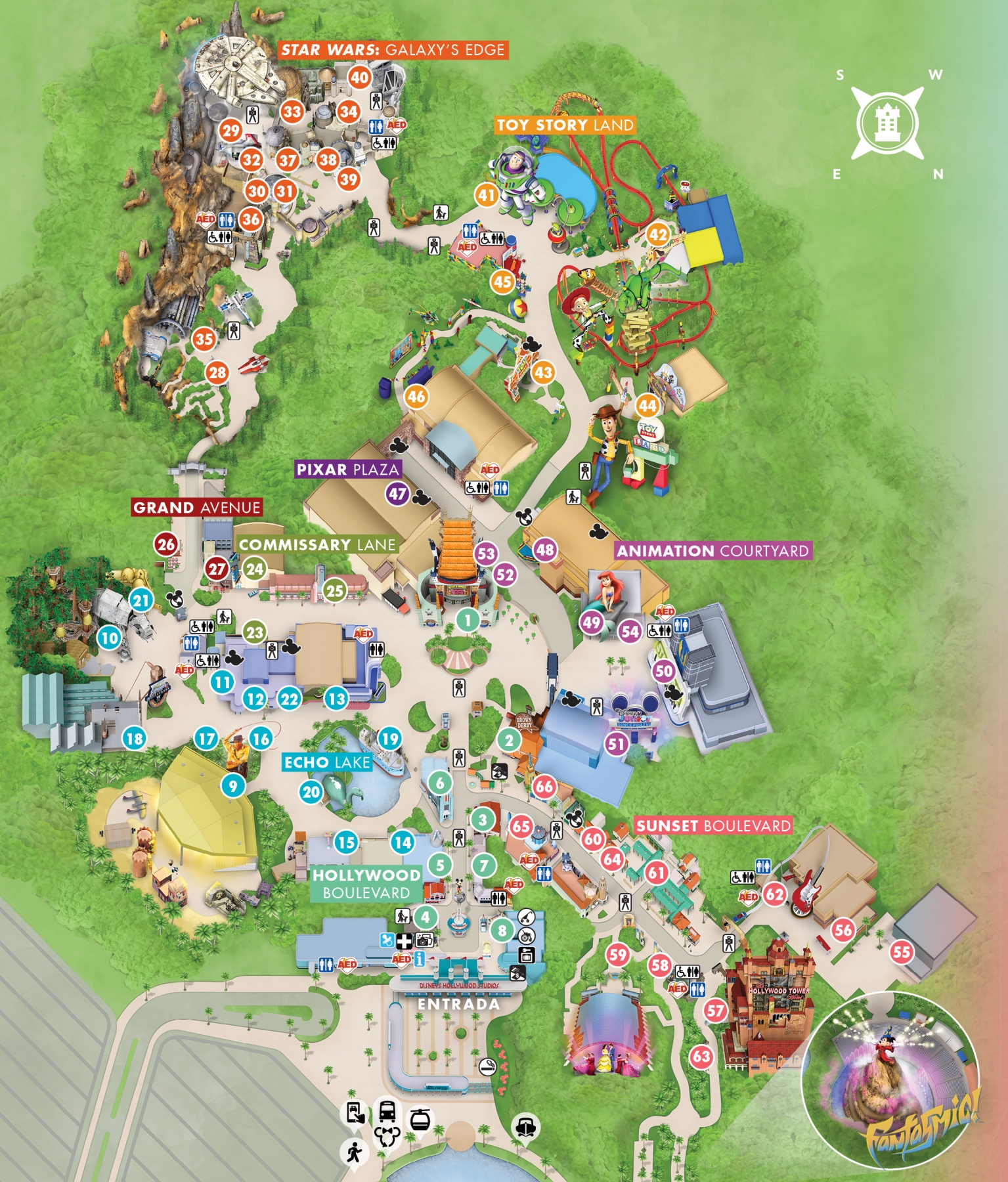 Mapa interactivo de Disney Hollywood Studios