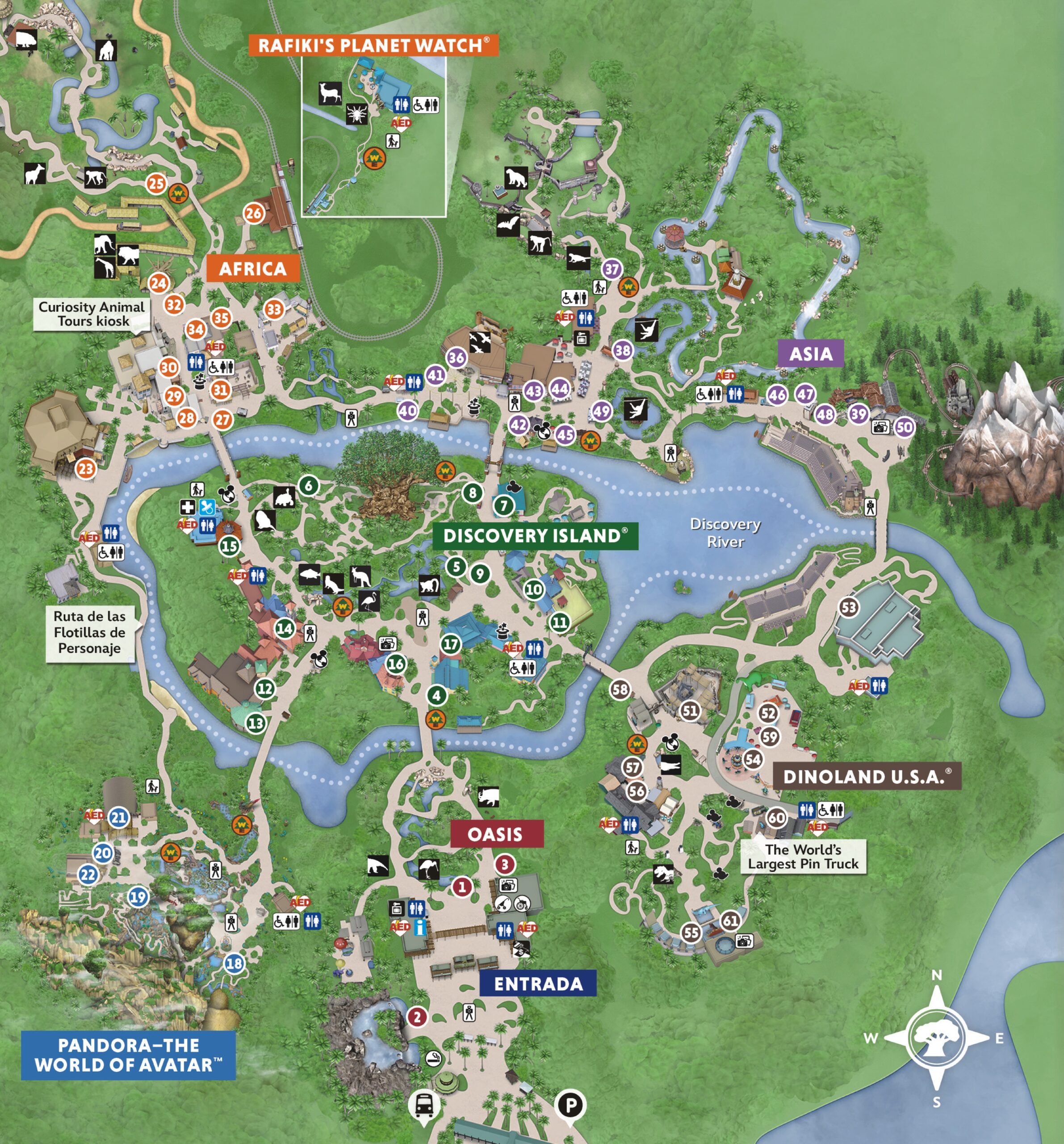 Mapa de Disney's Animal Kingdom